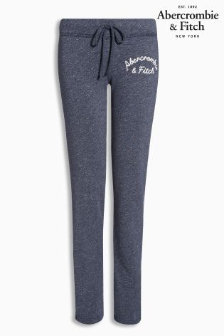 Navy Abercrombie & Fitch Logo Jogger